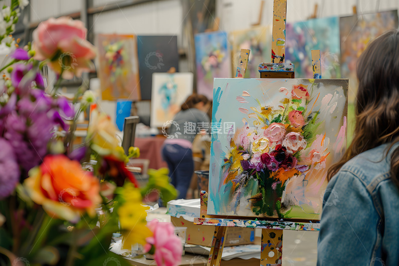 高清大图下载【趣麦麦图】油画艺术教育