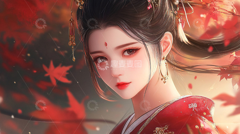 高清大图下载【趣麦麦图】古风美女