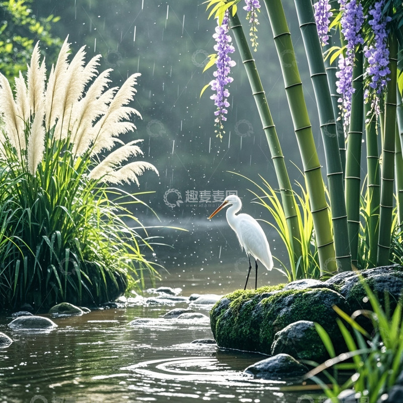 高清大图下载【趣麦麦图】竹林深处有意境