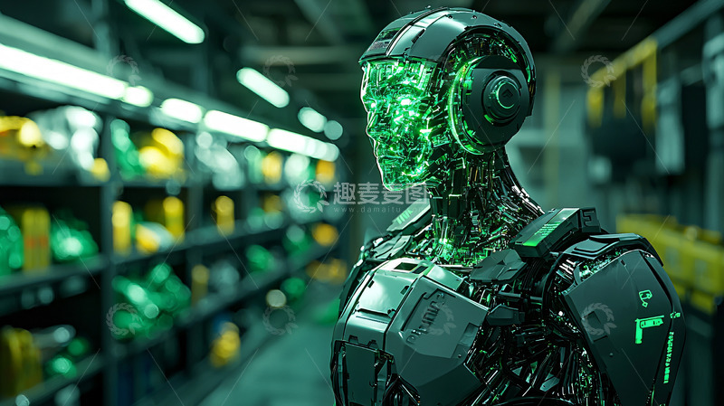 高清大图下载【趣麦麦图】未来科技感机器人