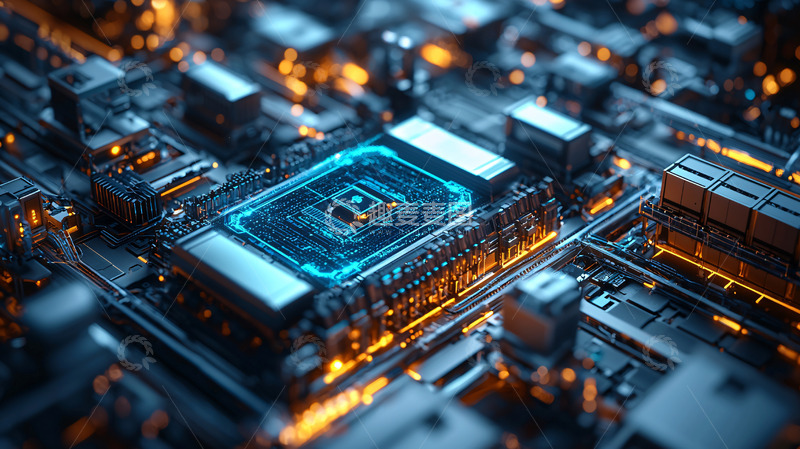 高清大图下载【趣麦麦图】高科技芯片电路板特写