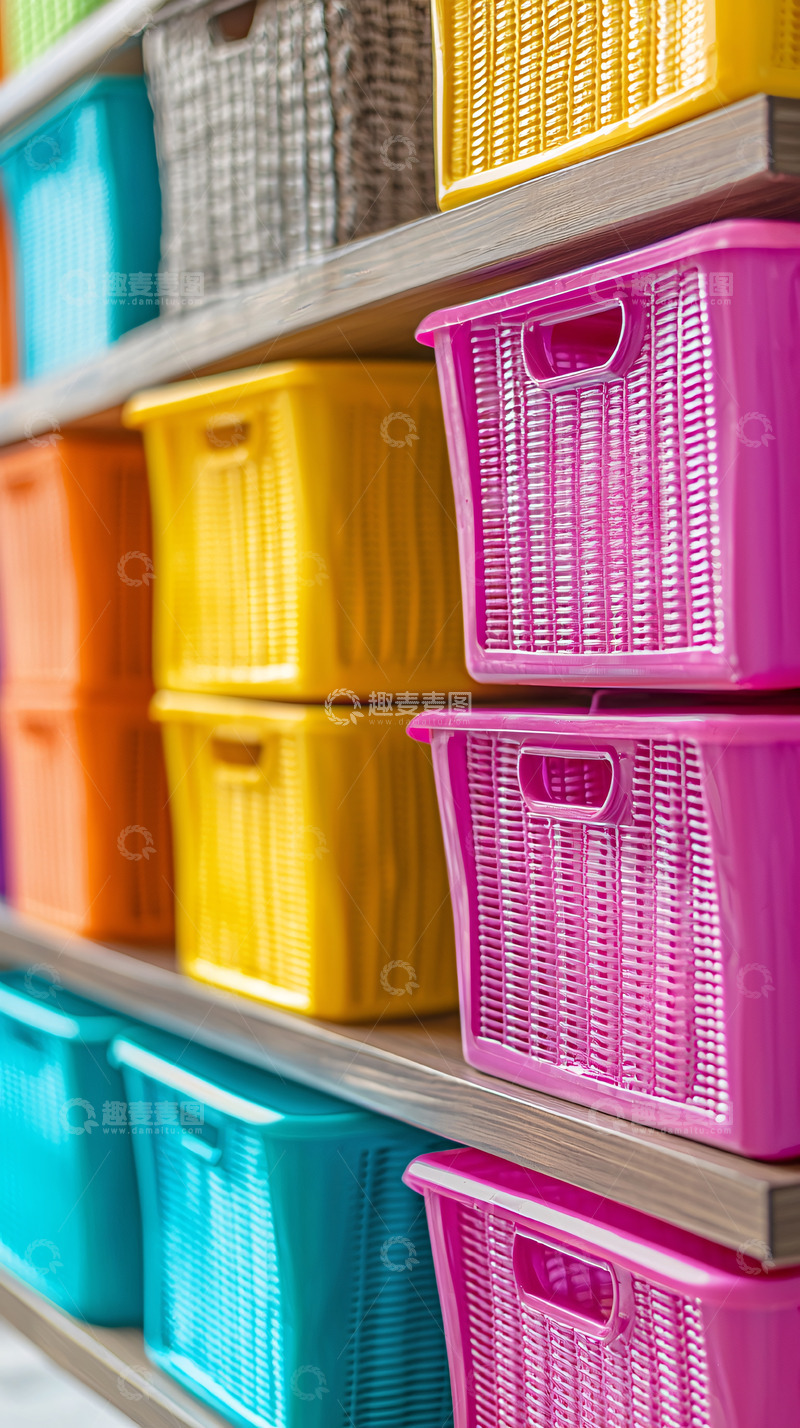 高清大图下载【趣麦麦图】彩色收纳箱