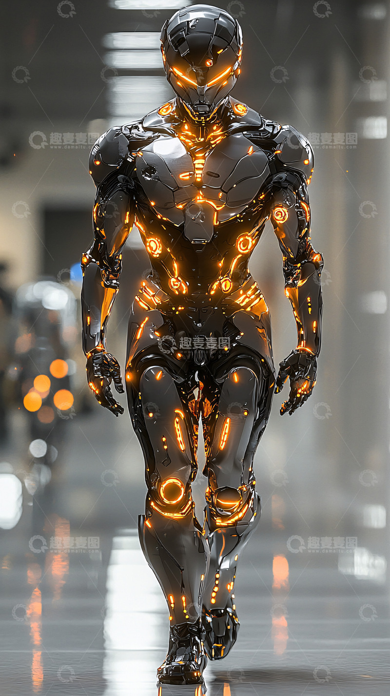 高清大图下载【趣麦麦图】未来感机器人
