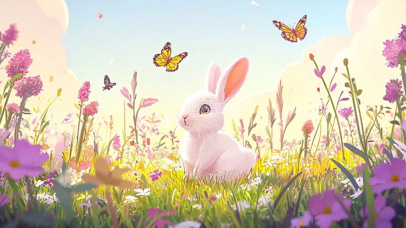 高清大图下载【趣麦麦图】小白兔