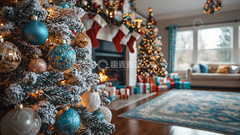 高清大图下载【趣麦麦图】温馨圣诞节家居装饰