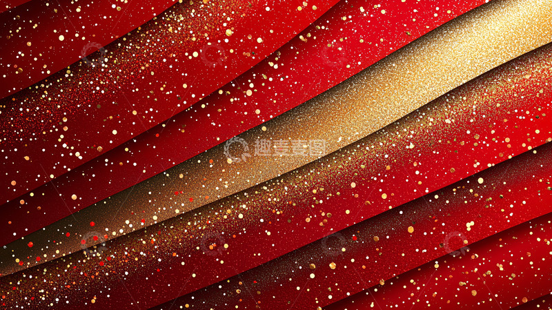 高清大图下载【趣麦麦图】红金色丝绸质感背景