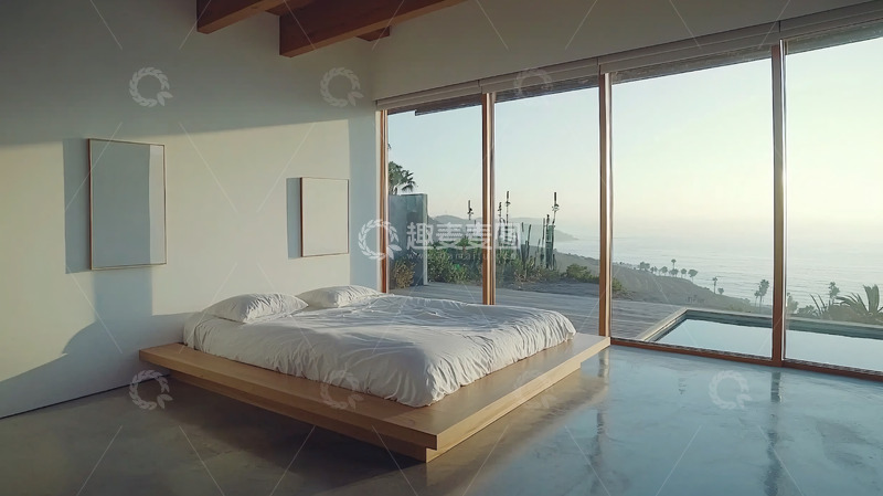高清大图下载【趣麦麦图】极简海景卧室设计