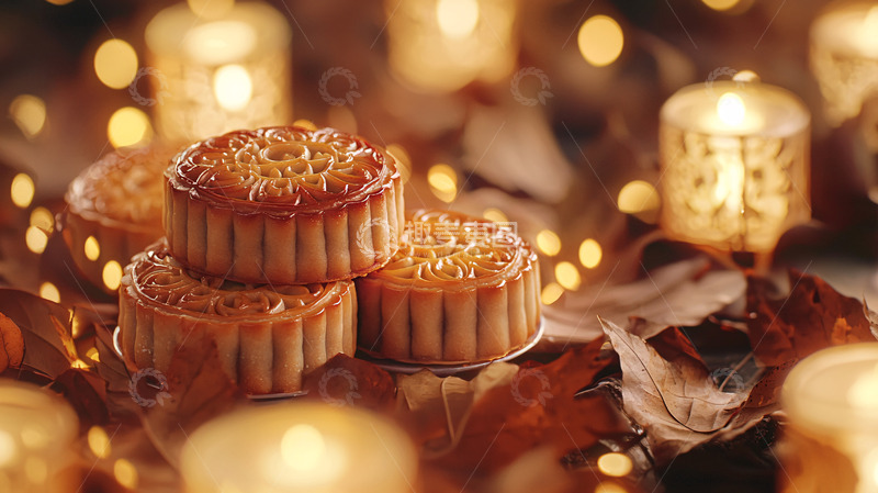 高清大图下载【趣麦麦图】中秋节月饼