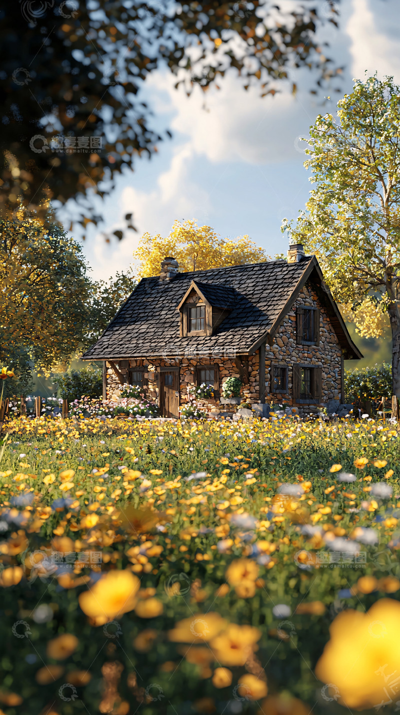 高清大图下载【趣麦麦图】田园风格石屋