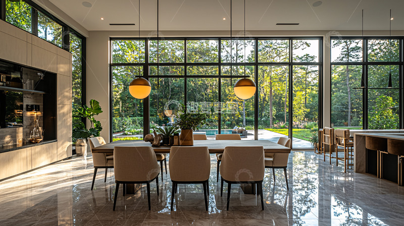 高清大图下载【趣麦麦图】现代简约餐厅设计