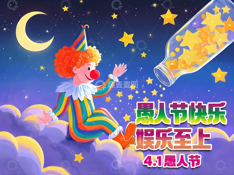 源文件下载【趣麦麦图】愚人节卡通可爱