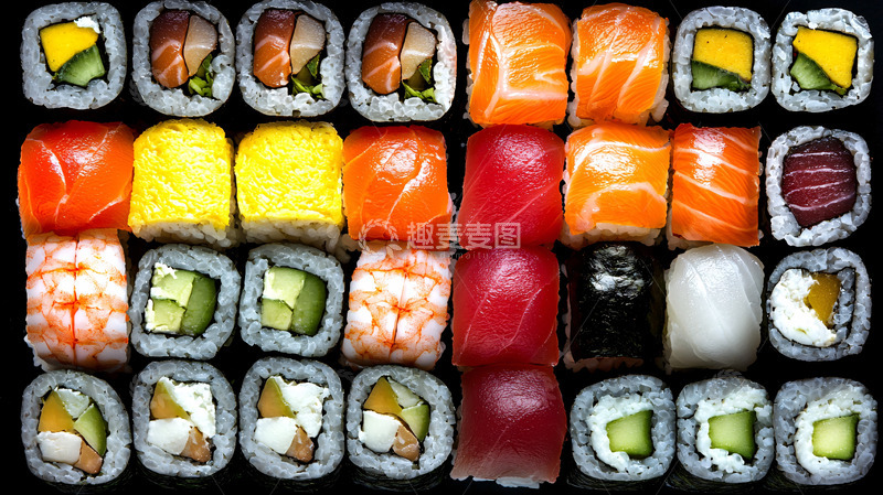 高清大图下载【趣麦麦图】寿司拼盘