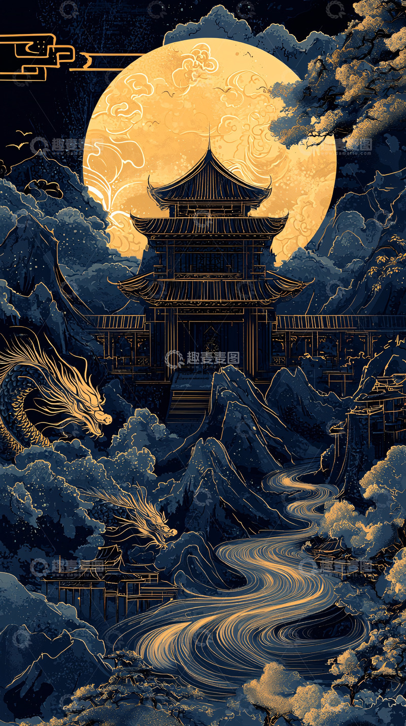 高清大图下载【趣麦麦图】水墨画