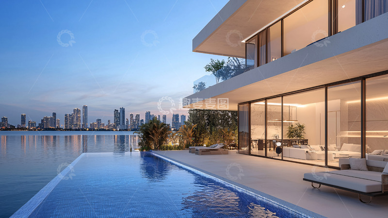 高清大图下载【趣麦麦图】现代海景别墅