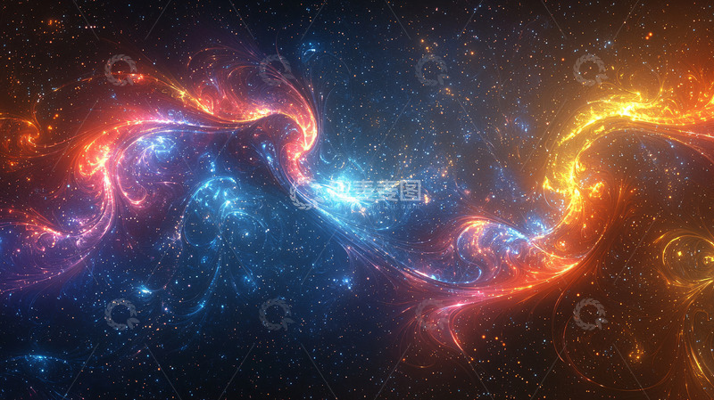 高清大图下载【趣麦麦图】绚丽星云交织的宇宙