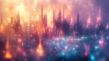 火焰中的哥特式城市