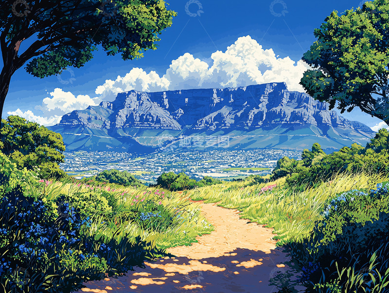 高清大图下载【趣麦麦图】桌山风景画