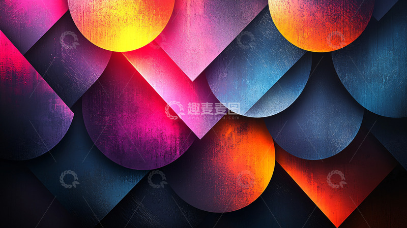 高清大图下载【趣麦麦图】抽象几何背景