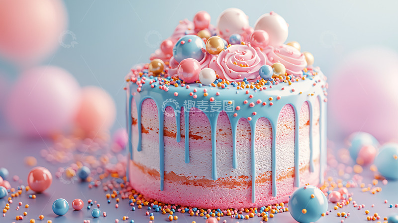 高清大图下载【趣麦麦图】粉色梦幻蛋糕