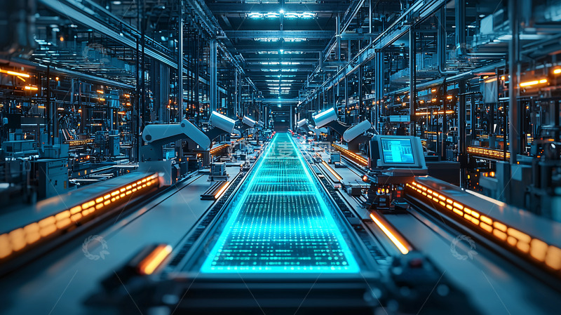 高清大图下载【趣麦麦图】未来科技感工厂车间