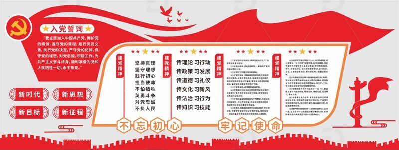 建党文化背景墙