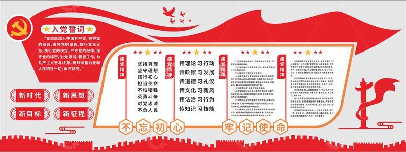 建党文化背景墙