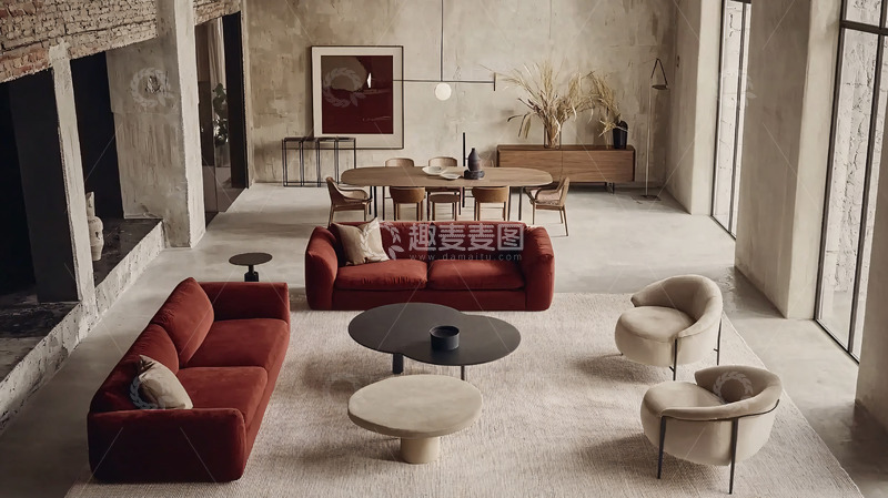 高清大图下载【趣麦麦图】现代简约风格客厅15