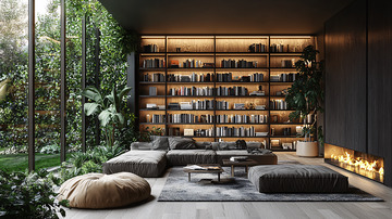 极简现代绿植书房