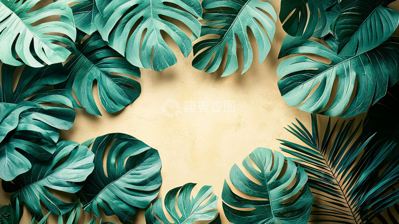 高清大图下载【趣麦麦图】绿叶背景