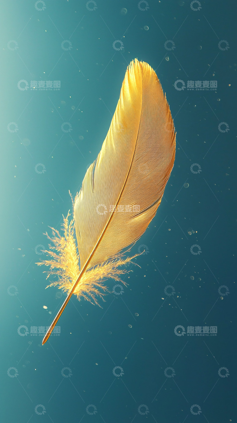 高清大图下载【趣麦麦图】金色羽毛