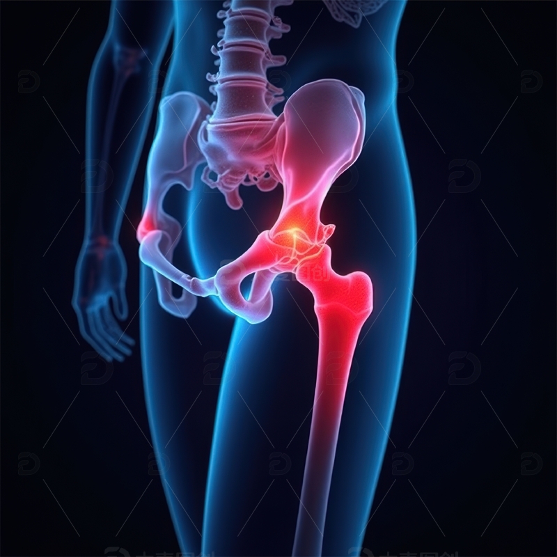 高清大图下载【趣麦麦图】人体髋关节不适示意图
