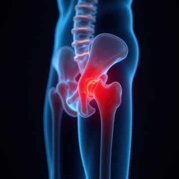 人体髋关节疼痛示意图