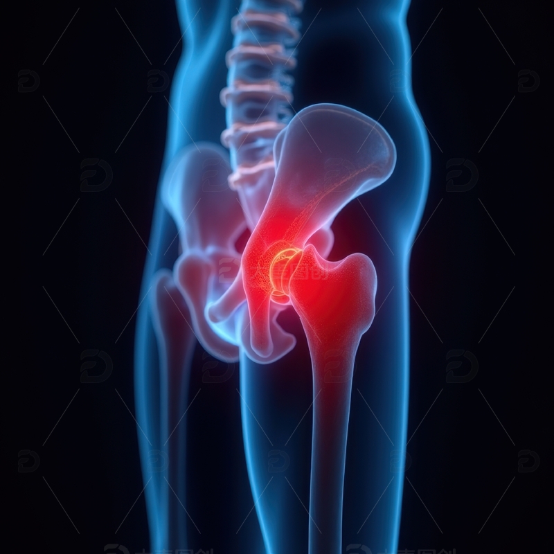 高清大图下载【趣麦麦图】人体髋关节疼痛示意图