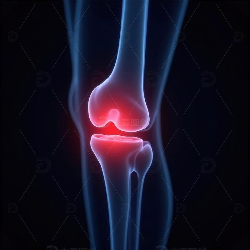 高清大图下载【趣麦麦图】人体膝关节疼痛示意图