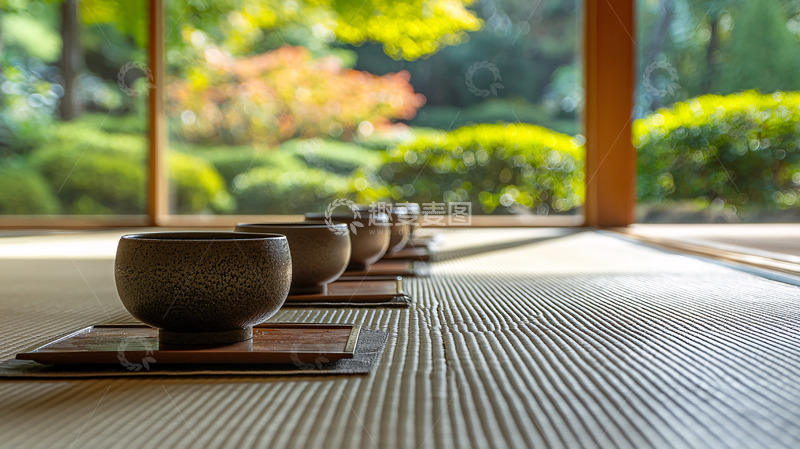 高清大图下载【趣麦麦图】日式茶室茶具