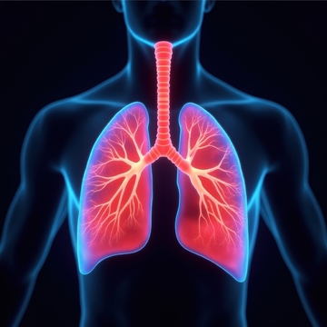 人体肺部支气管结构示意图