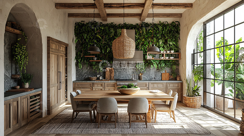 高清大图下载【趣麦麦图】田园风格厨房