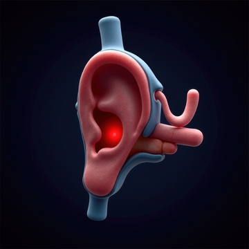 人体耳部高亮示意图