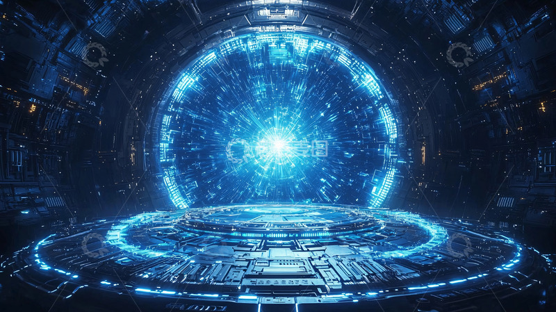 高清大图下载【趣麦麦图】蓝色能量之门