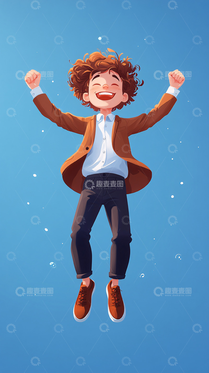 高清大图下载【趣麦麦图】开心男孩