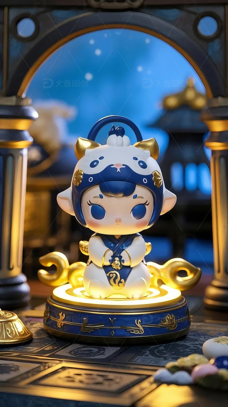 高清大图下载【趣麦麦图】古风盲盒玩具