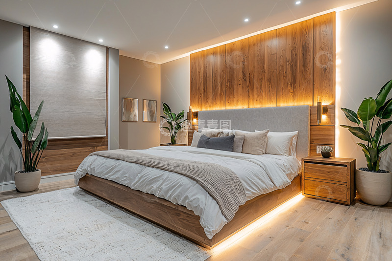 高清大图下载【趣麦麦图】现代简约卧室8