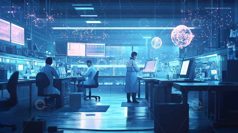 高清大图下载【趣麦麦图】科学家在实验室工作