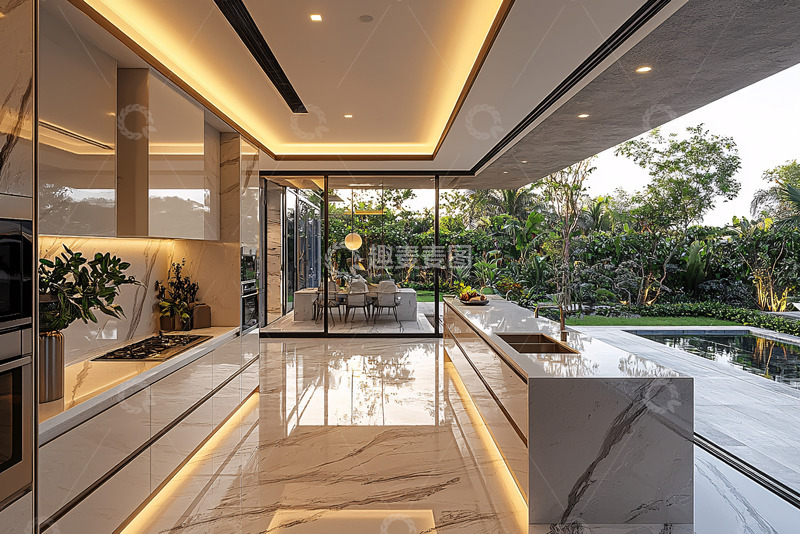 高清大图下载【趣麦麦图】现代极简风格厨房