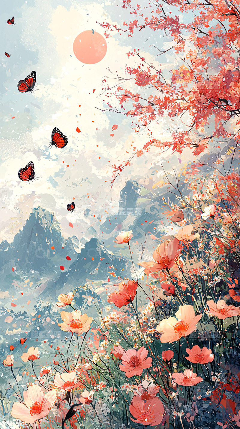 高清大图下载【趣麦麦图】唯美意境山花烂漫