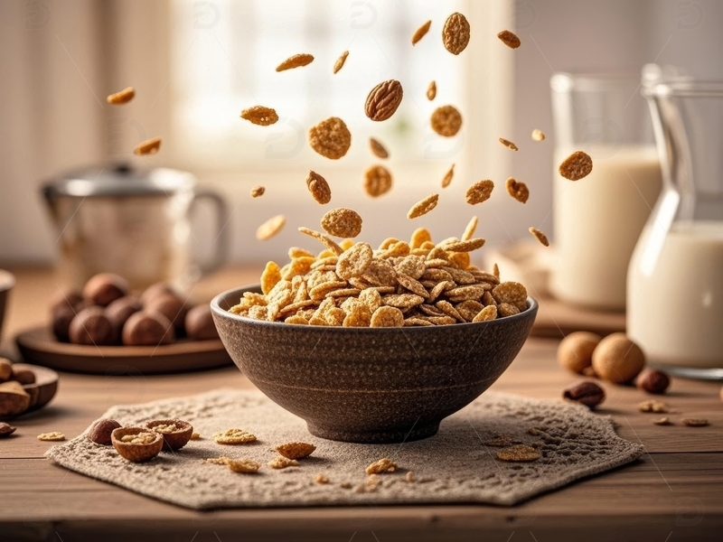 高清大图下载【趣麦麦图】高清美食早餐燕麦片摄影图