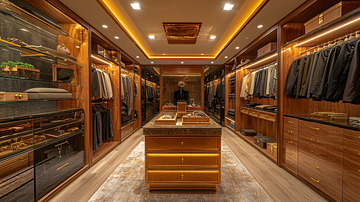 豪华步入式衣帽间