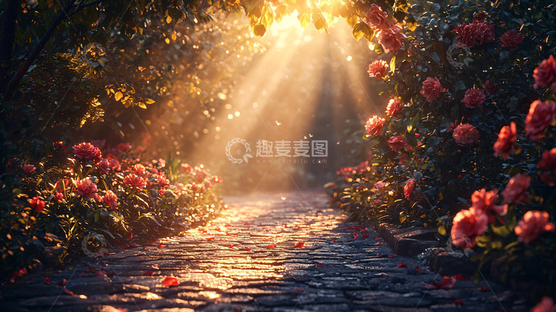 高清大图下载【趣麦麦图】玫瑰花径