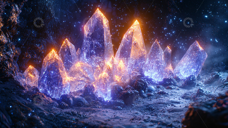 高清大图下载【趣麦麦图】闪耀水晶洞穴