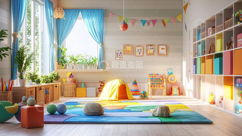 明亮温馨的儿童游戏室